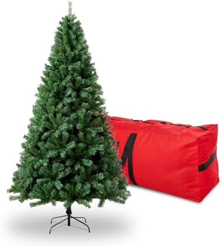 6FT Green Christmas Tree Large Spruce 1000 PVC Branch Metal Stand