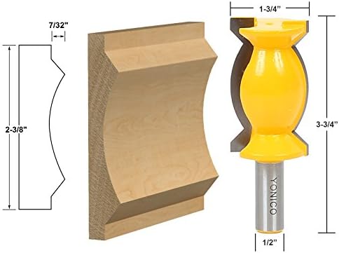 YONICO Crown Molding Router Bits 2-3/8-Inch 1/2-Inch Shank 16152
