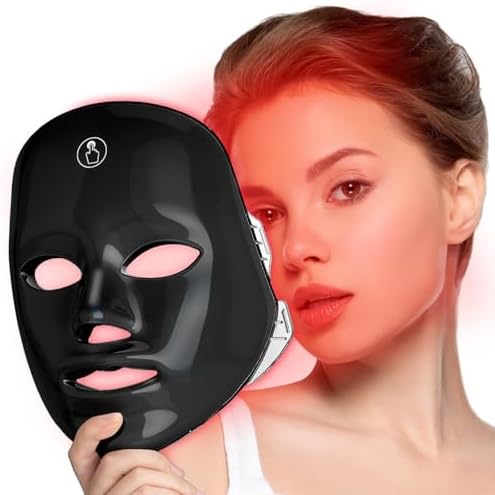 SUERBEATY Red Light Mask For Face, 7-1 Colors Red Light Face Mask
