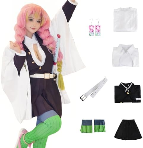 Kimonos Cosplay Costumes Adult Women Girls Anime Japanese Kimono Robe Halloween Outfit with Accessories