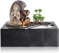 Dyna-Living Indoor Water Fountains Tabletop Water Fountain with Warm Light