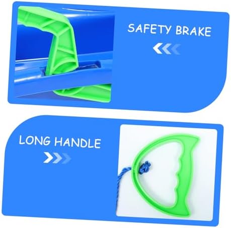 Extra Thick Ski Board Sled with Steering Wheel Brakes for Adults
