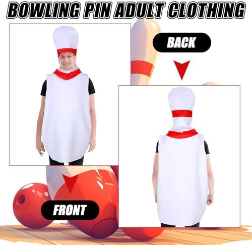 Newcotte 2 Pcs Funny Halloween Bowling Pin Adult Costumes Set for Couples