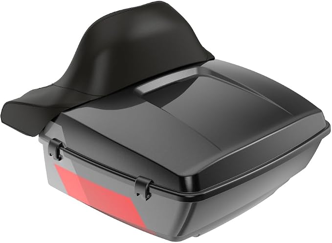 Advanblack 2025 RG Tour Trunk Pack Hot Lap King Tour Trunk Pack+Wrap-Around Backrest Pad Fits For Harley Touring CVO Road King Street Glide Electra Glide Ultra Limited 1997-2025