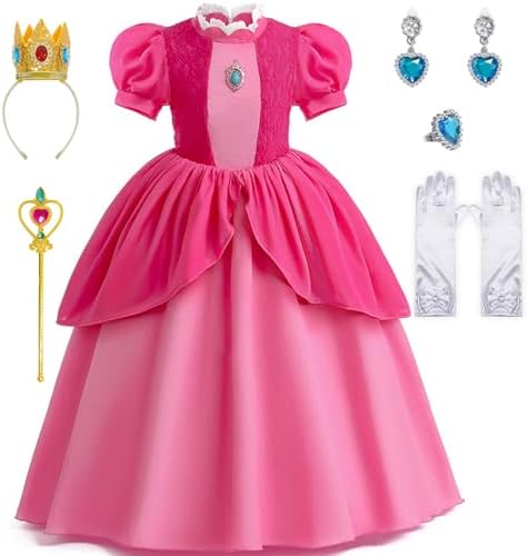 Princess Costume for Girls Halloween Birthday Party Outfit 4-12Y