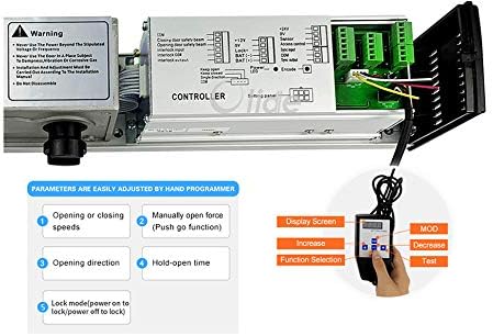 Handicap Door Opener for Disabled People, Low Energy ADA Swing Door Operator with Stainless Steel Handicap Push Buttons