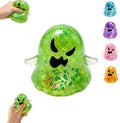 Halloween Spooky Super Soft Stress Balls | Squishy Sensory Squeeze Toy Relief Fidget Gift for Women Men Horror Holiday & Birthday Gift Party Favor(Green)