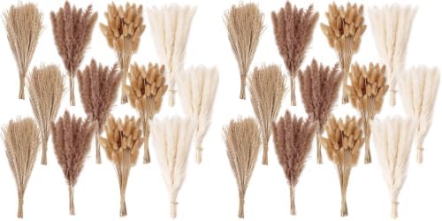 300 PCS Dried Flower Bouquet – Pampas Grass, Floral Decor for Home, Wedding, and Boho Style | Perfect for Vases, Fall, Spring, Summer, and Winter Arrangements (Pack of 2)