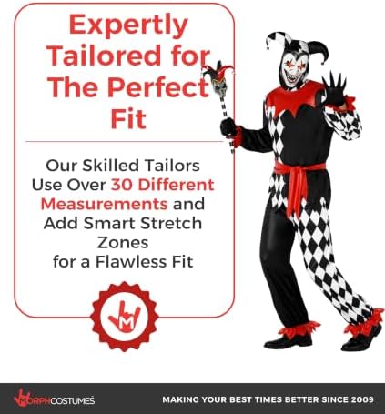 Morph, Jester Costume Men, Jester Outfit, Halloween Costumes for Men