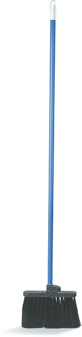 Carlisle FoodService Products CFS 3686403 Duo-Sweep Plastic Coated Metal Handle Wide Warehouse Broom, Synthetic Bristles, 5" Trim x 11" Width Bristle, 48" Overall Length, Black,(pack of 1)