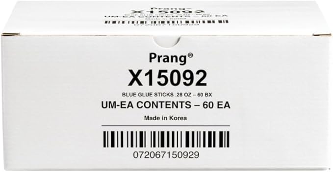 Prang Washable Glue Stick, Blue, 0.28 oz., 60 Count/Box, Case of 6 Boxes, 360 Glue Sticks Total