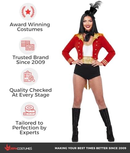 fun shack, Ringmaster Costume With Prop, Halloween Costumes for Women