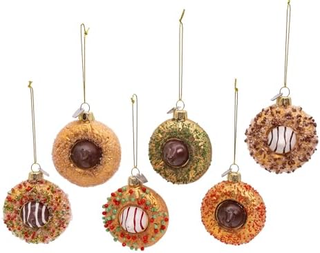 Kurt Adler 2.75-inch Noble Gems™ Glass Cookie Drop Ornaments