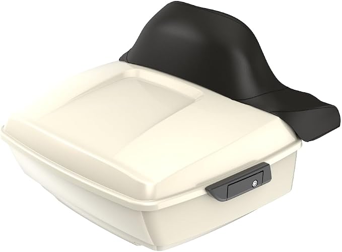 Advanblack Road Glide Tour Trunk Pack Morocco Gold Pearl King Tour Trunk Pack Luggage +Wrap-Around Backrest Pad for '97-'25 Harley Touring Road King Street Glide Electra Glide CVO models