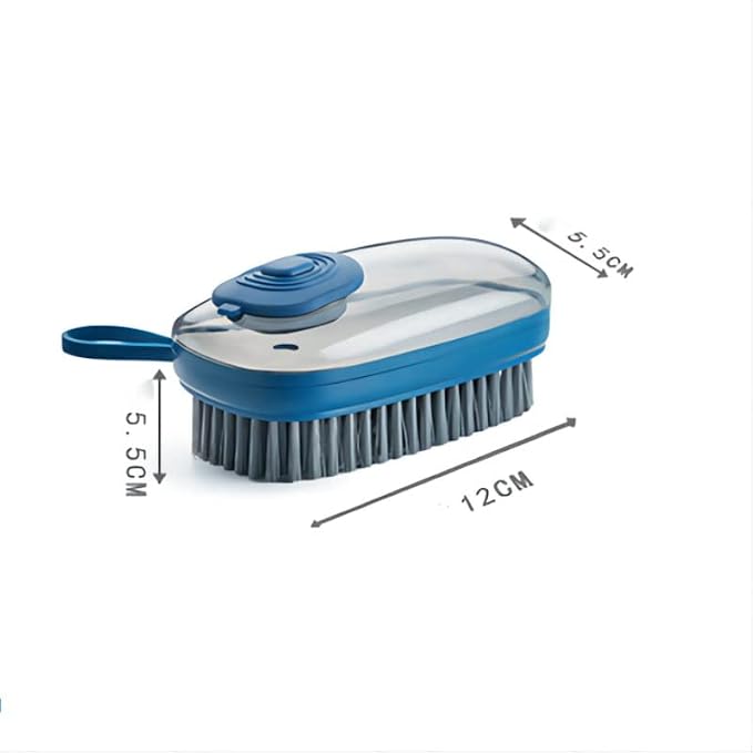 Washing Pot Soft Brush Kitchen Household Dishwashing Brush Laundry Brush Automatic Liquid-Filling Shoe Brush(D)