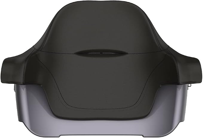 Advanblack Road Glide Tour Trunk Pack Smoke Gray King Tour Trunk Pack Luggage +Wrap-Around Backrest Pad for '97-'25 Harley Touring Road King Street Glide Electra Glide CVO Models