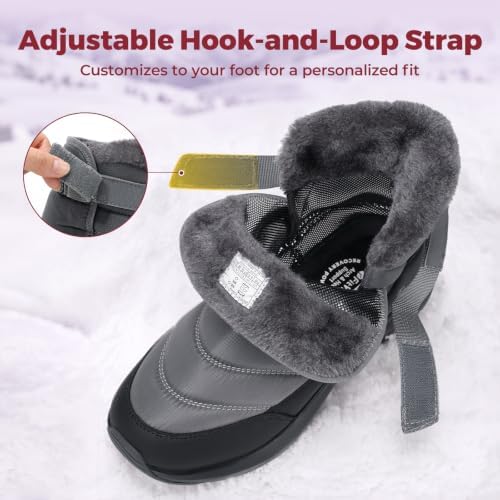 FitVille Snow Boots for Women Wide Width, Warm Fur Lined Winter Boots