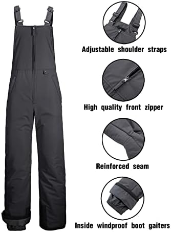 GEMYSE Men's Insulated Ski Bib Overalls Waterproof Snow Pants