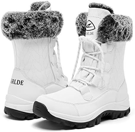 EARLDE Women's Snow Boots Waterproof Mid-Calf Winter Boots