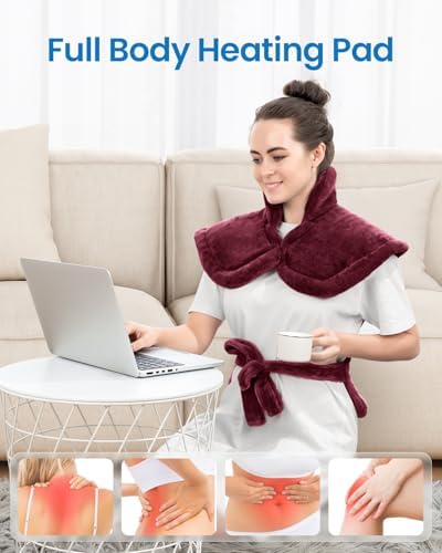 RENPHO Electric Heating Pad for Back, Neck & Shoulders, Christmas Gift