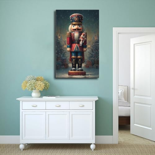 JDBeehpy Big &Small Nutcracker Soldier Canvas Prints Unframed 24x36inch