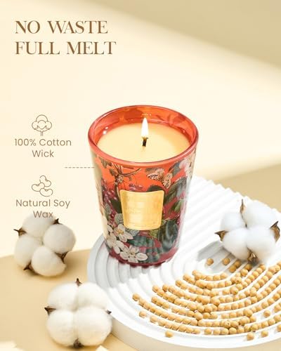M&SENSE Wild Cherry Soy Candle, 14.1oz, Sweet Romance Gifts for Women