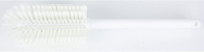 SPARTA Large Water Bottle Brush Ideal for Wide-Mouth Jars, Bottles and Tumblers, Dishwashing Tool with Handle for Home and Commercial Kitchens, Plastic, 16 Inches, White, (Pack of 4)