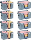 VENO Moving Bags, Wide Open Top, Clear Window, Light Blue, 8 Pack