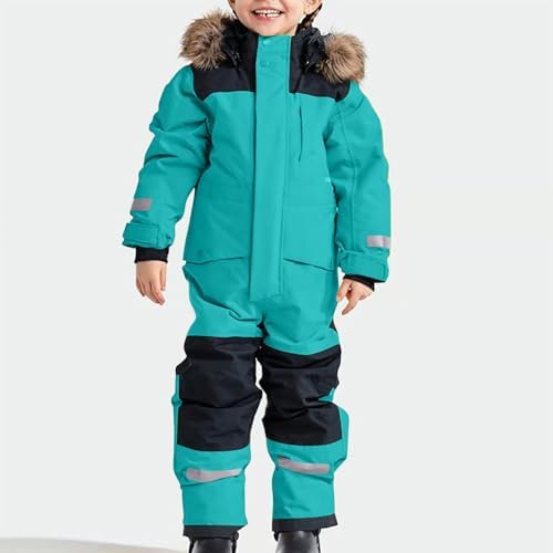 YRAETENM Snow Suit for Kids Boys Girls One Piece Snowsuit Girls and Boys Waterproof Insulated Winter Jumpsuit Coveralls