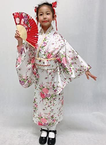 Japanese Traditional Dress Kimono Robe for Kids Girls Costume