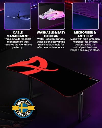 Arozzi Arena Gaming Desk Pad Black