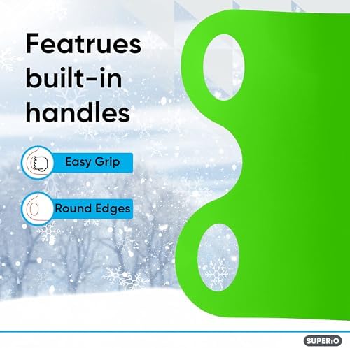 Superio Snow Slider Mat, Flexible Snow Sled Flying Carpet, Roll up Sleds for Kids 36" Lightweight Plastic Snowboard Sled (Green), 12 Pack