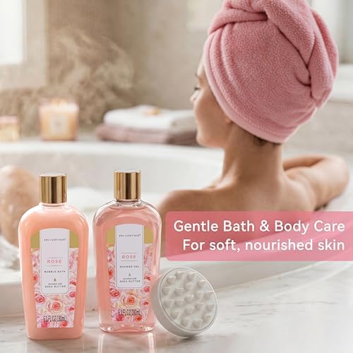 Spa Luxetique Rose 15pc Spa Gift Baskets Gifts for Women