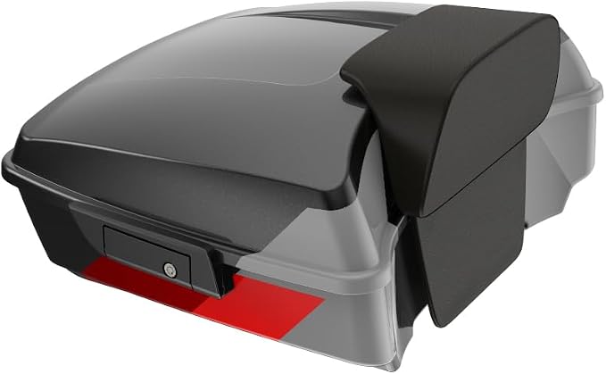 Advanblack 2025 RG Tour Trunk Pack Hot Lap Chopped Tour Trunk Pack Backrest Pad for '97-'25 Harley Touring Road King Street Glide Electra Glide CVO models