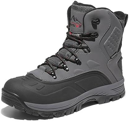 NORTIV 8 Men's Waterproof Hiking Winter Snow Boots