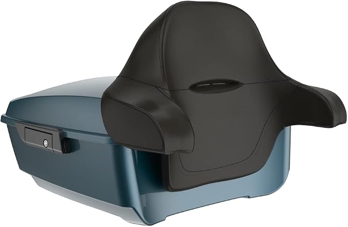 Advanblack Road Glide Tour Trunk Pack Spruce King Tour Trunk Pack Luggage +Wrap-Around Backrest Pad for '97-'25 Harley Touring Road King Street Glide Electra Glide CVO models
