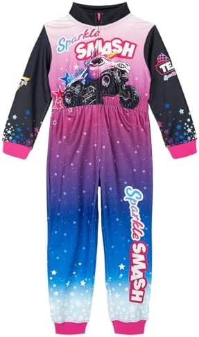 Monster Jam French Terry Racing Zip Up Coverall Infant to Big Kid Grave Digger El Toro Loco Megalodon