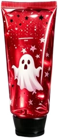 Halloween Ghost Shapes Squishy Cube Stress Balls for Adults, Cute Slow Rising Ghost Squeeze Toy, Halloween Decorations Sensory Fidget Birthday Gift Party Favor(Red)