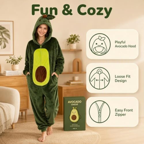 Snug Fit Unisex Adult Onesie Pajamas, Flannel Cosplay Animal One Piece Halloween Costume Sleepwear Homewear