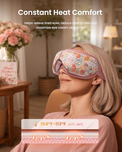 RENPHO Eyeris 1 Eye Massager with Heat, Heated Massage Eye Mask