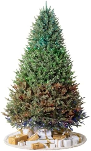 Balsam Hill BH Balsam Fir Full Tree - Realistic Artificial Christmas Tree with Premium Stand & Easy Assembly for Indoor Holiday Decorating, Twinkly, 7.5ft