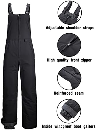 GEMYSE Men's Insulated Ski Bib Overalls Waterproof Snow Pants