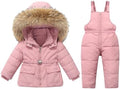 Boys Girls Insulated 2-Piece Snowsuit Set Snow Bib Pants & Warm Winter Coat