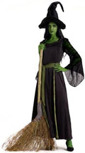 Women’s Witch Costume, Halloween Dress Outfit with Witch Hat and Belt S-2XL
