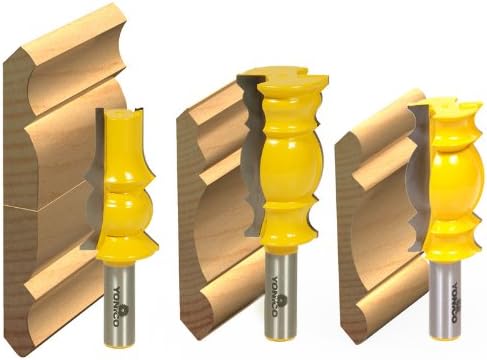 YONICO Router Bits Crown Molding Set 3 Bit 1/2-Inch Shank 16320
