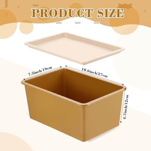 Menkxi 4 Pcs Storage Bins with Lids, Mixed Color, Small