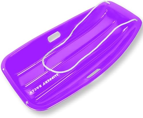 Slippery Racer Downhill Sprinter Flexible Kids Toddler Plastic Cold-Resistant Toboggan Snow Sled with Pull Rope and Handles -35 Inch