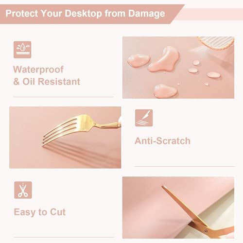 OstepDecor 24 x 60 in Pink Table Protector 1.5mm Thick Plastic Table Cover