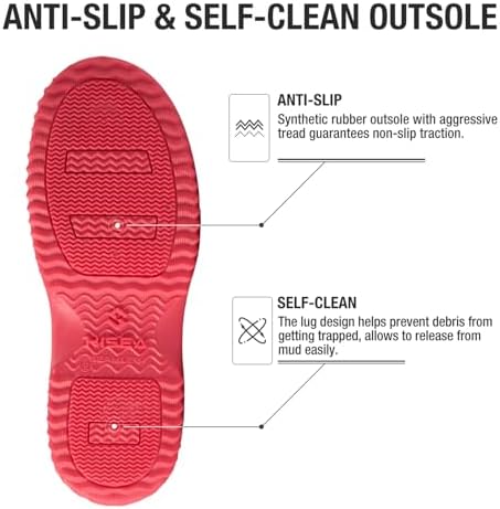 HISEA Women's Mud Rain Boots, Waterproof Tall Garden Shoes