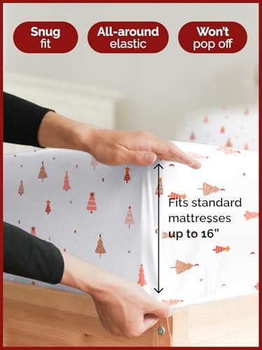 Christmas Sheet Set, Enchanted Pines, Holiday Xmas Bedding Set - King Size